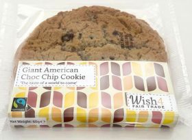 Wish4 Fairtrade Giant American Chocolate Chip Cookies 60g x14