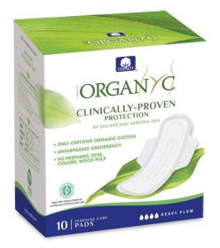 Organ(y)c Sanitary Pads Night folded Wings 100% ctn 12 x 10pcs (GOTS certified)