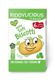 Kiddylicious Apple Soft Biscotti (6's) 120g x6