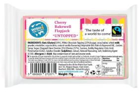 Wish4 Fairtrade Cherry Bakewell Untopped Flapjack 75g x24