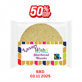CLEARANCE - Wish4 Fairtrade individual Shortbread Biscuits 70g x24 (03/11/2025)