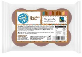 Wish4 Fairtrade Chocolate 6 Muffins x8