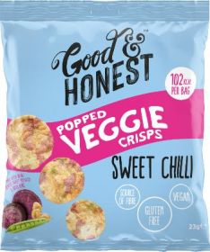 Good & Honest Popped Veggie chickpea sweet potato pea sweet chilli 23g x24