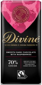 Divine FT Dark Raspberries Chocolate 90g x15