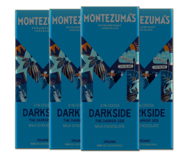 Montezuma Organic Darkside 51% Milk Chocolate 90g x4