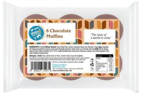 Wish4 Fairtrade Chocolate Muffins 6Pcs x12