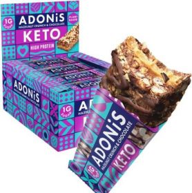 ADONiS High Protein Hazelnut Crunch & Cocoa Keto Nut Bar 45g x16