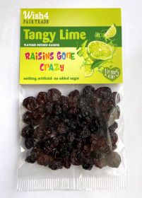 Wish4 Fairtrade Natural Tangy Lime Flavoured Raisins 30g x18