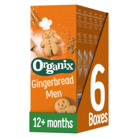 Organix Gingerbread Men Biscuits 135g x6