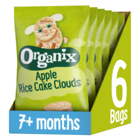 Organix Apple Rice Cake Clouds 40g x6
