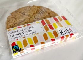 Wish4 Fairtrade Giant American Ginger Cookies 60g x14