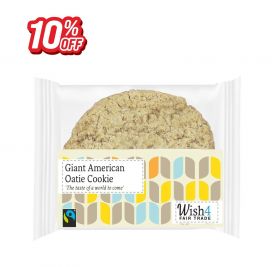 Wish4 Fairtrade Giant American Oatie Cookies 60g x14