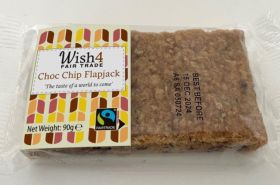 CLEARENCE - Wish4 Fairtrade Chocolate Chip Flapjack 90g x24 BBD 12/29/2025