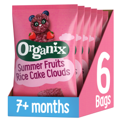 Organix Summer Fruits Rice Cake Clouds 40g x6