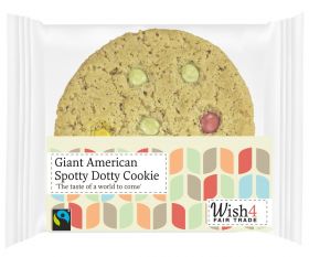 Wish4 Fairtrade Giant American Spotty Dotty Cookies 60g x14