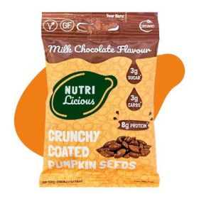 Nutri Milk Chocolate Flavour Coated Pumpkin Seeds 30g x12
