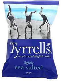 Tyrrells Crisps Lightly Sea Salted 40g x24