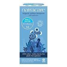 Natracare Organic Cotton Applicator Tampons - Super 16's x12