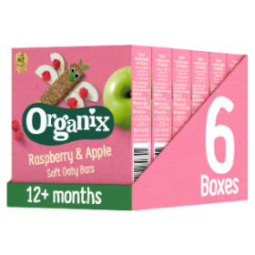 Organix Raspberry & Apple Soft Oaty Bars 138g x6