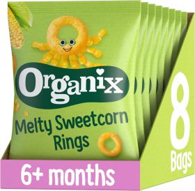 Organix Sweetcorn rings 20g x8