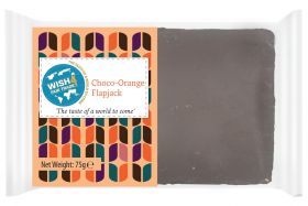 Wish4 Fair Trade Choco-Orange Flapjack 75g SINGLE
