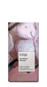 Vivani Organic Dark with Almonds Chocolate 100g x10