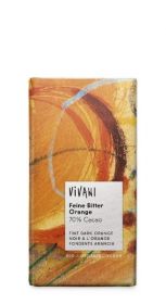 Vivani Organic Fine Dark Orange Chocolate 100g x10
