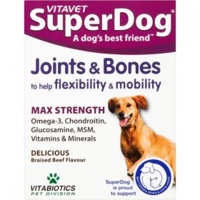 Vitavet Superdog Joints & Bones Tablets 30s x4