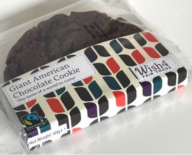 Wish4 Fair Trade Giant American Chocolate Cookies 14 x 60g 
