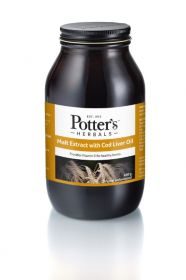 Potter's Herbals Malt Extract & Cod Liver Oil Original 650g x6