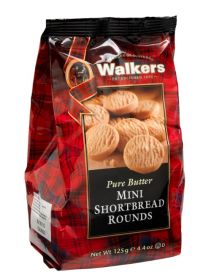Walkers Mini Shortbread Rounds Bag 125g x12