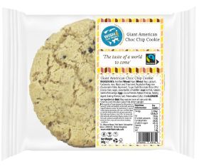 Wish4 Fairtrade Giant American Chocolate Chip Cookies 60g x1