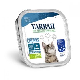 Yarrah Cat Food Chicken & Mackerel Chunks With Spirulina 100g x16